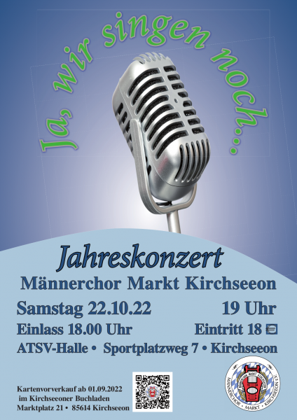 Plakat Jahreskonzert Männerchor Markt Kirchseeon